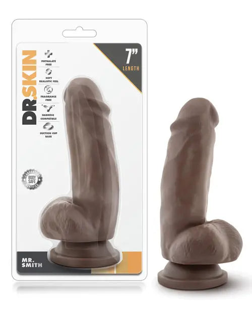 Blush Smith Realistic Dildo | 7" Big Black Dildo | Chocolate Suction Cup Dildo Blush Novelties