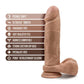 Blush Silicone Dildo | Large Dildo | 9" Big Dildo with Balls Mocha Suction Cup Dildo | Best Dildo Blush Novelties