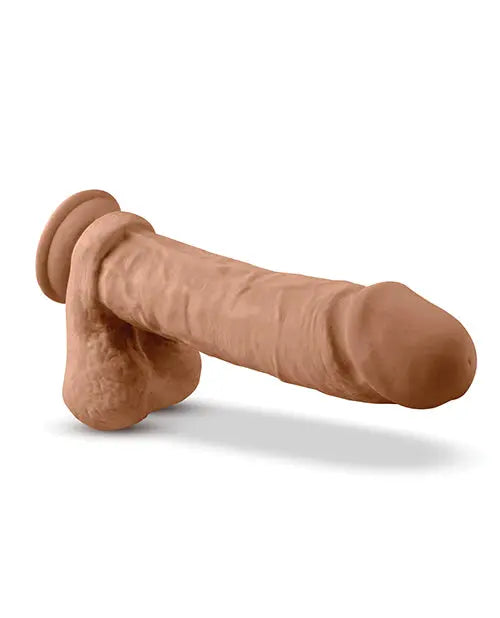 Blush Silicone Dildo | Large Dildo | 9" Big Dildo with Balls Mocha Suction Cup Dildo | Best Dildo Blush Novelties