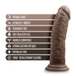 Blush Silicone Dildo | Large Dildo | 8" Big Dildo | Chocolate Suction Cup Dildo | Best Dildo Blush Novelties