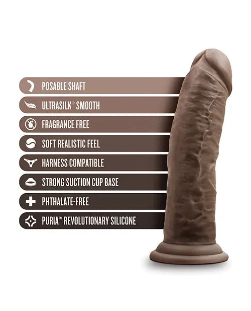 Blush Silicone Dildo | Large Dildo | 8" Big Dildo | Chocolate Suction Cup Dildo | Best Dildo Blush Novelties