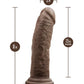 Blush Silicone Dildo | Large Dildo | 8" Big Dildo | Chocolate Suction Cup Dildo | Best Dildo Blush Novelties