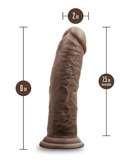Blush Silicone Dildo | Large Dildo | 8" Big Dildo | Chocolate Suction Cup Dildo | Best Dildo Blush Novelties