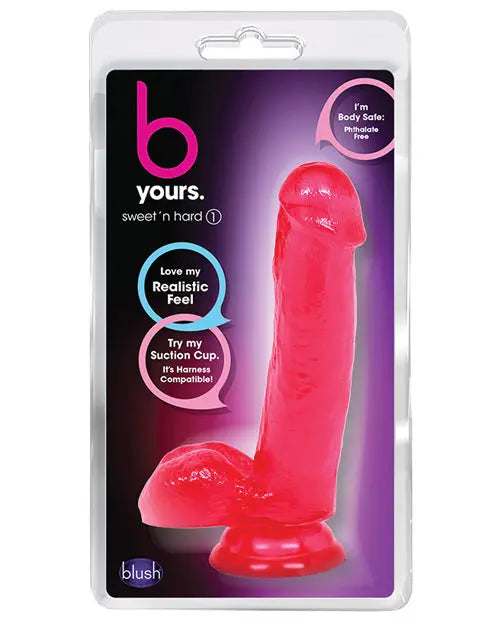Blush B Yours Realistic Dildo | Sweet n Hard Big Dildo | Pink Suction Cup Dildo Blush Novelties