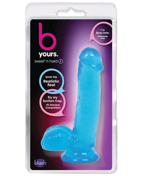 Blush B Yours Realistic Dildo | Sweet n Hard Big Dildo | Blue Suction Cup Dildo Blush Novelties