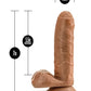 Blush Large Dildo | Derek the Bartender Big Dildo | Mocha Suction Cup Dildo | Best Dildo Blush Novelties
