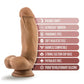 Blush Silicone Dildo | Large Dildo | 7" Big with Balls | Mocha Suction Cup Dildo | Best Dildo Blush Novelties