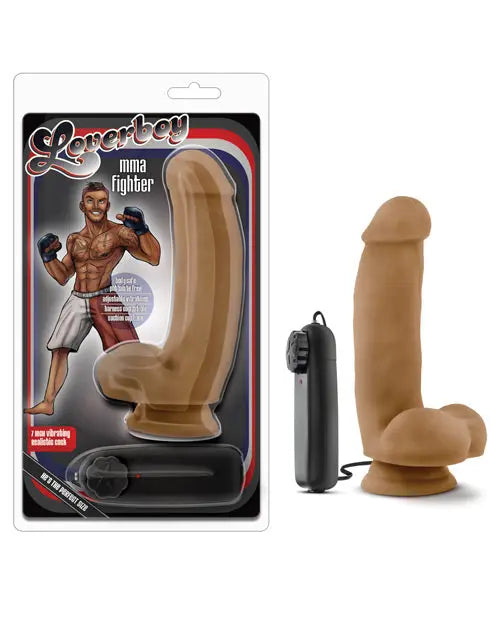 Blush Coverboy 7" Big Dildo | MMA Fighter Vibrating Dildo | Mocha Realistic Dildo | Body-Safe Blush Novelties