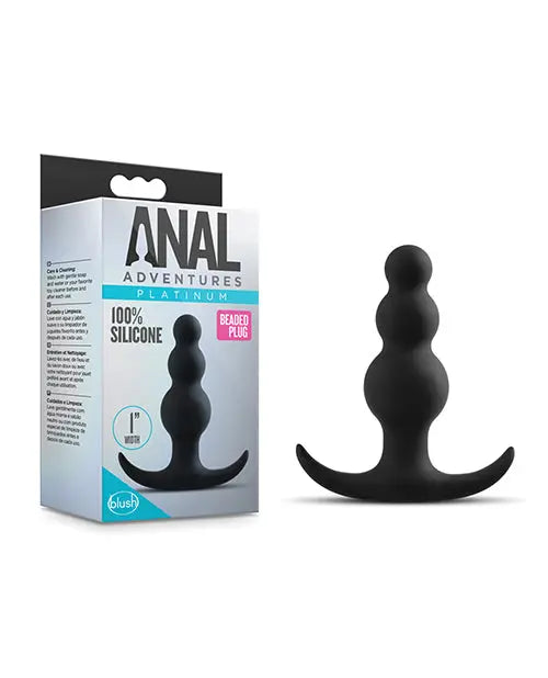 Blush Anal Adventures Beaded Plug - Black Blush Novelties