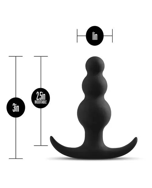 Blush Anal Adventures Beaded Plug - Black Blush Novelties