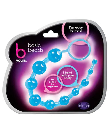 Blush B Yours Basic Anal Beads - Blue Blush Novelties