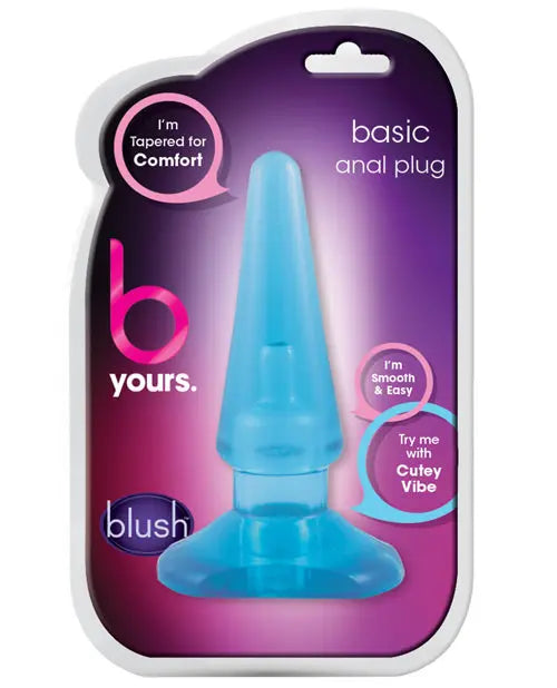 Blush B Yours Basic Anal Plug - Blue Blush Novelties