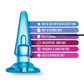 Blush B Yours Basic Anal Plug - Blue Blush Novelties