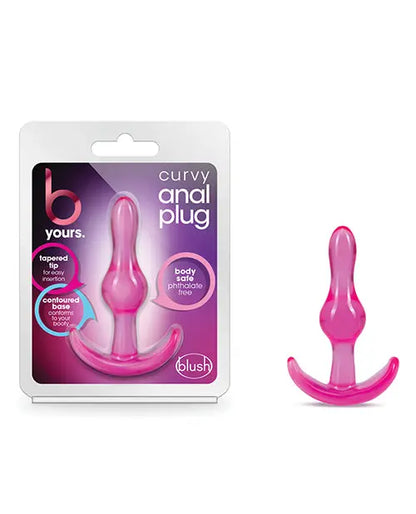 Blush B Yours Curvy Anal Plug - Pink Blush Novelties
