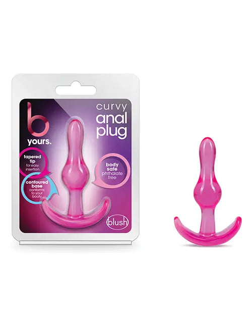 Blush B Yours Curvy Anal Plug - Pink Blush Novelties