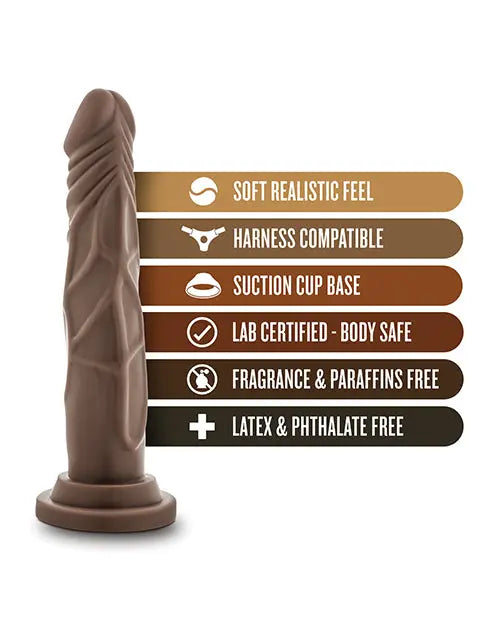 Blush Large Dildo | 7.5" Big Black Dildo | Chocolate Suction Cup Dildo | Best Dildo Blush Novelties
