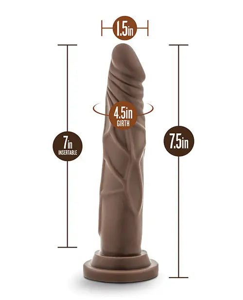 Blush Large Dildo | 7.5" Big Black Dildo | Chocolate Suction Cup Dildo | Best Dildo Blush Novelties