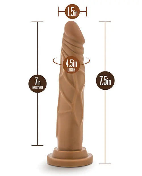 Blush Realistic Large Dildo | 7.5" Big Dildo | Mocha Suction Cup Dildo | Best Dildo Blush Novelties