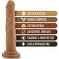 Blush Realistic Large Dildo | 7.5" Big Dildo | Mocha Suction Cup Dildo | Best Dildo Blush Novelties