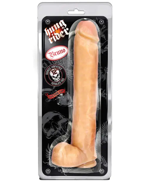 Blush Hung Rider Large Dildo | Bruno 12" Big Dildo | Flesh Suction Cup Dildo | Best Dildo Blush Novelties