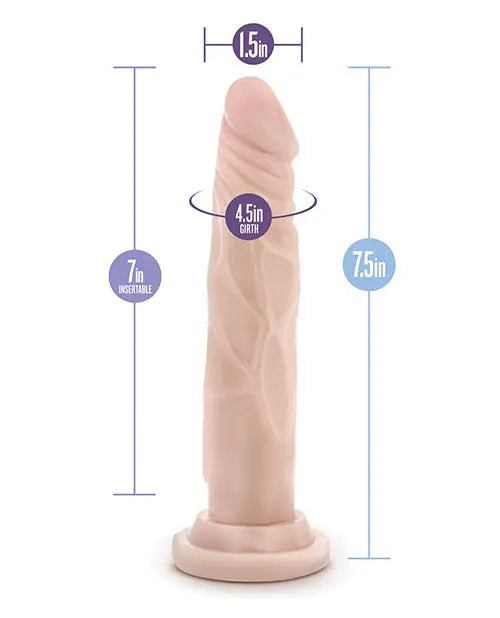 Blush Silicone Dildo | Large Dildo | 7.5" Big Dildo | Vanilla Suction Cup Dildo | Best Dildo Blush Novelties