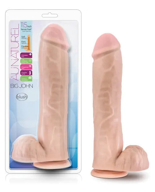 Blush Big John Realistic Dildo | 11.5" Giant Dildo | Vanilla Suction Cup Dildo Blush Novelties