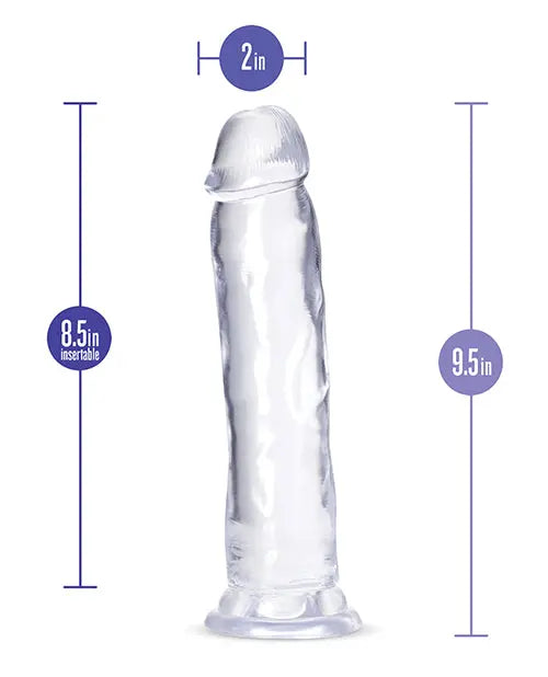 Blush Realistic Dildo | 9" Big Dildo | Thrill n Drill Clear Suction Cup Dildo Blush Novelties