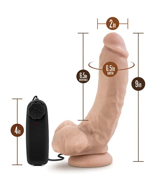 Blush Vibrating Dildo | Tennis Champ 9" Big Dildo | Vanilla Suction Cup Dildo Blush Novelties