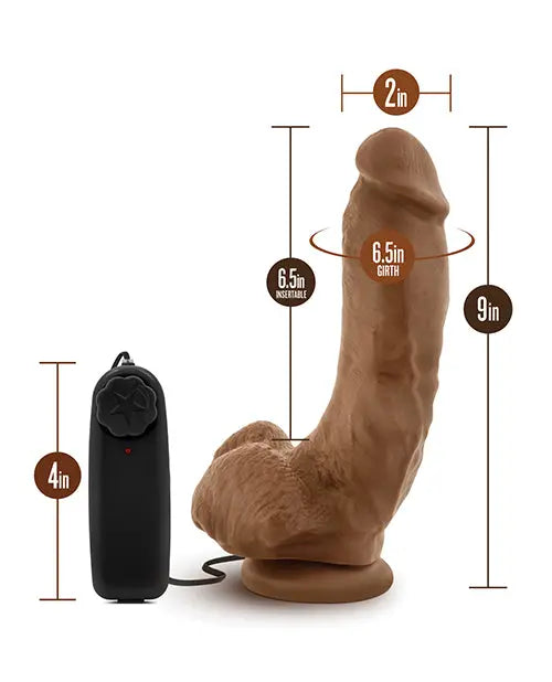 Blush Vibrating Dildo | Boxer 9" Big Dildo | Mocha Suction Cup Dildo Blush Novelties