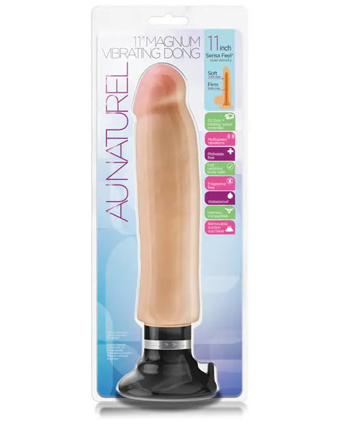 Blush Au Naturel 11" Magnum Vibrating Dong - Beige Blush Novelties