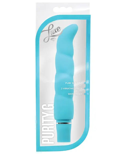 Blush Luxe Purity G Silicone Vibrator - Aqua Blush Novelties