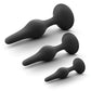 Blush Anal Adventures Platinum Silicone Beginner Plug Kit - Black Blush Novelties