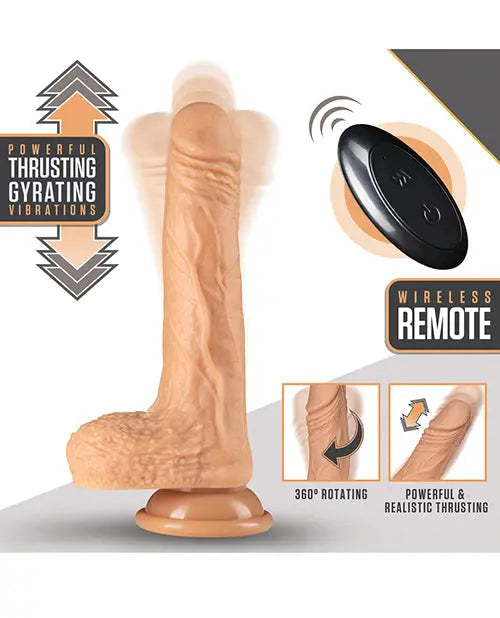 Blush Vibrating Dildo | 7" Thrusting Big Dildo | Vanilla Suction Cup Dildo Blush Novelties