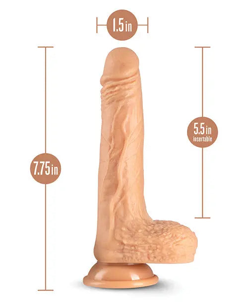 Blush Vibrating Dildo | 7" Thrusting Big Dildo | Vanilla Suction Cup Dildo Blush Novelties