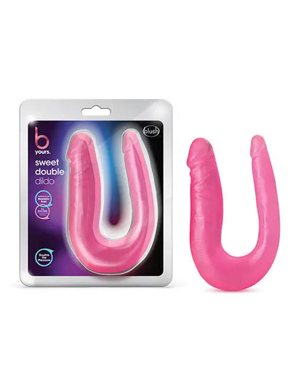 Blush B Yours 12.5" Big Dildo | Sweet Double Dildo | U-Shape Curved Pink Dildo | Realistic Dildo Blush Novelties