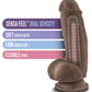 Blush 7" Big Dildo | Fat Boy Chocolate Big Black Dildo | Suction Cup Dildo Blush Novelties