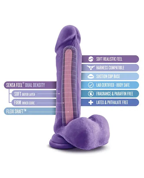 Blush Realistic Dildo | Bold Hero 8" Big Dildo | Purple Suction Cup Dildo Blush Novelties