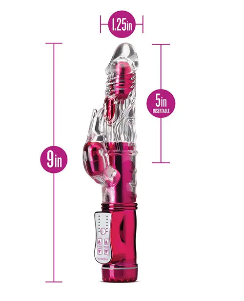 Blush G Spot Vibrator | Sexy Things Frisky Rabbit Vibrator | Pink Clit Vibrator | Best Vibrator for Women | 48-Function Blush Novelties