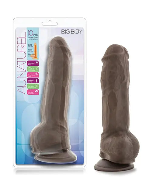 Chocolate Realistic Dildo | Suction Cup Dildo with Balls | 10" Big Black Dildo Blush Novelties