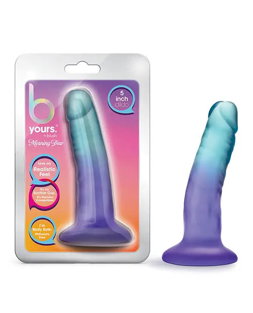 Blush B Yours Realistic Dildo | 5" Big Dildo | Morning Dew Sapphire Suction Cup Blush Novelties