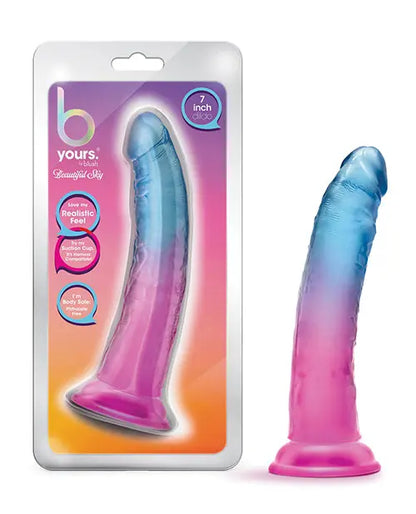 Blush B Yours 7" Big Dildo | Sky Realistic Dildo | Sunset Suction Cup Dildo Blush Novelties
