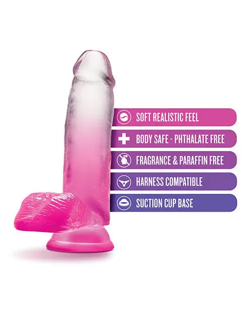 Blush 7" Big Dildo | Magnolia Realistic Dildo | Fuchsia Suction Cup Dildo Blush Novelties