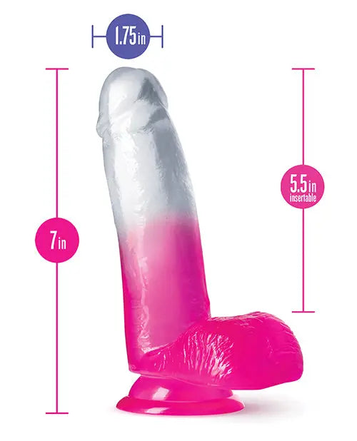 Blush 7" Big Dildo | Magnolia Realistic Dildo | Fuchsia Suction Cup Dildo Blush Novelties