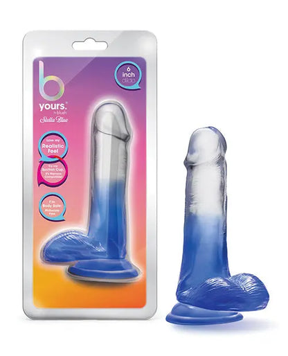 Blush B Yours 6" Big Dildo | Stella Blue Realistic Dildo | Suction Cup Dildo Blush Novelties