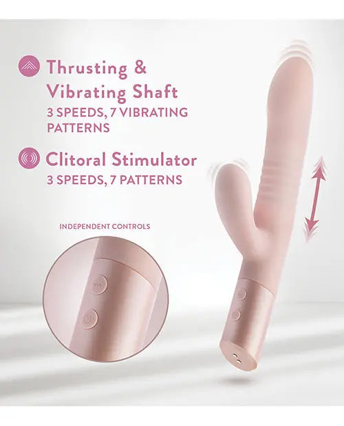 Blush Fraya Rabbit Vibrator | Rechargeable G Spot Vibrator | 10-Mode Pink Clit Vibrator | Best Vibrator for Women Blush Novelties