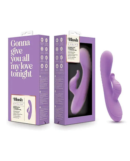 Blush Evelyn Rabbit Vibrator | Purple G Spot Vibrator | 10-Mode Clit Vibrator | Best Vibrator for Women Blush Novelties