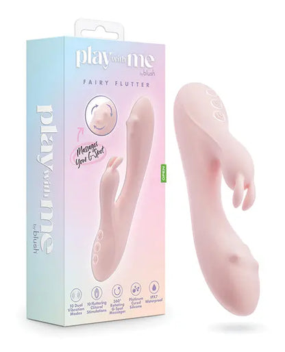 Blush Play With Me G Spot Vibrator | Fairy Flutter Rabbit Vibrator | 3-Speed Pink Clit Vibrator | Best Vibrator for Women Blush Novelties