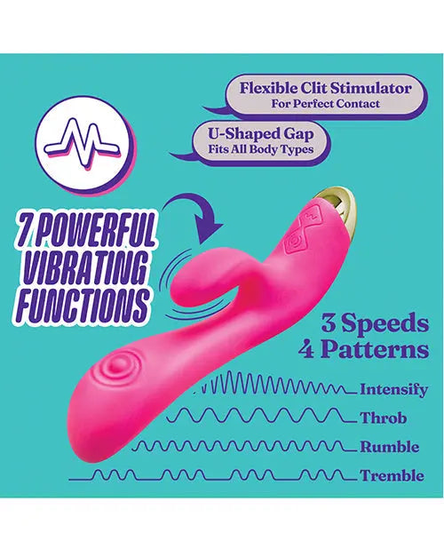 Blush Rabbit Vibrator | Aria Pleasin AF Clit Vibrator | Fuchsia G Spot Vibrator | Best Vibrator for Women Blush Novelties
