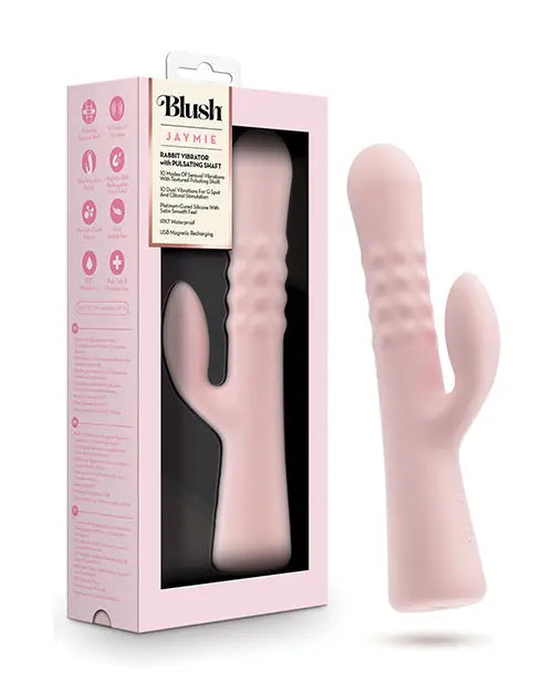 Blush Jaymie Rabbit Vibrator | Pink G Spot Vibrator | 10-Mode Clit Vibrator | Best Vibrator for Women Blush Novelties