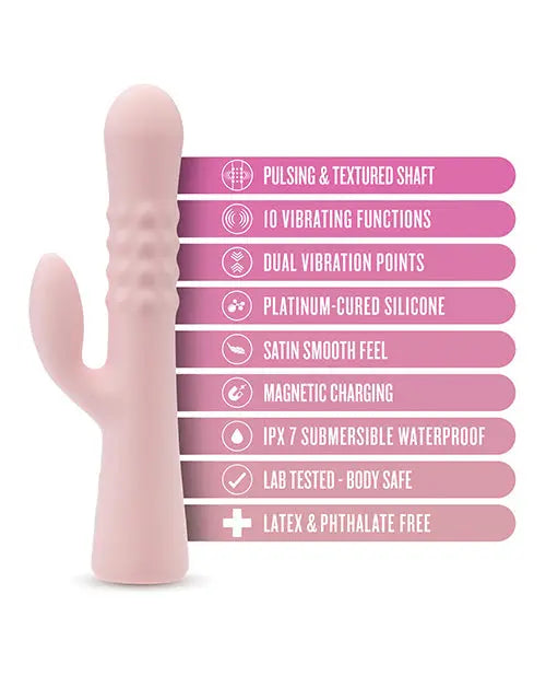Blush Jaymie Rabbit Vibrator | Pink G Spot Vibrator | 10-Mode Clit Vibrator | Best Vibrator for Women Blush Novelties